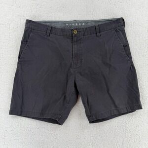 Vissla Shorts Mens 36 Gray Chino Walkshort Cotton Stretch Casual 9 Inseam